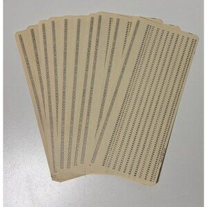 Vintage Computer Hollerith IBM Punch Card Lot of 10 NEW old Stock NOS OSP